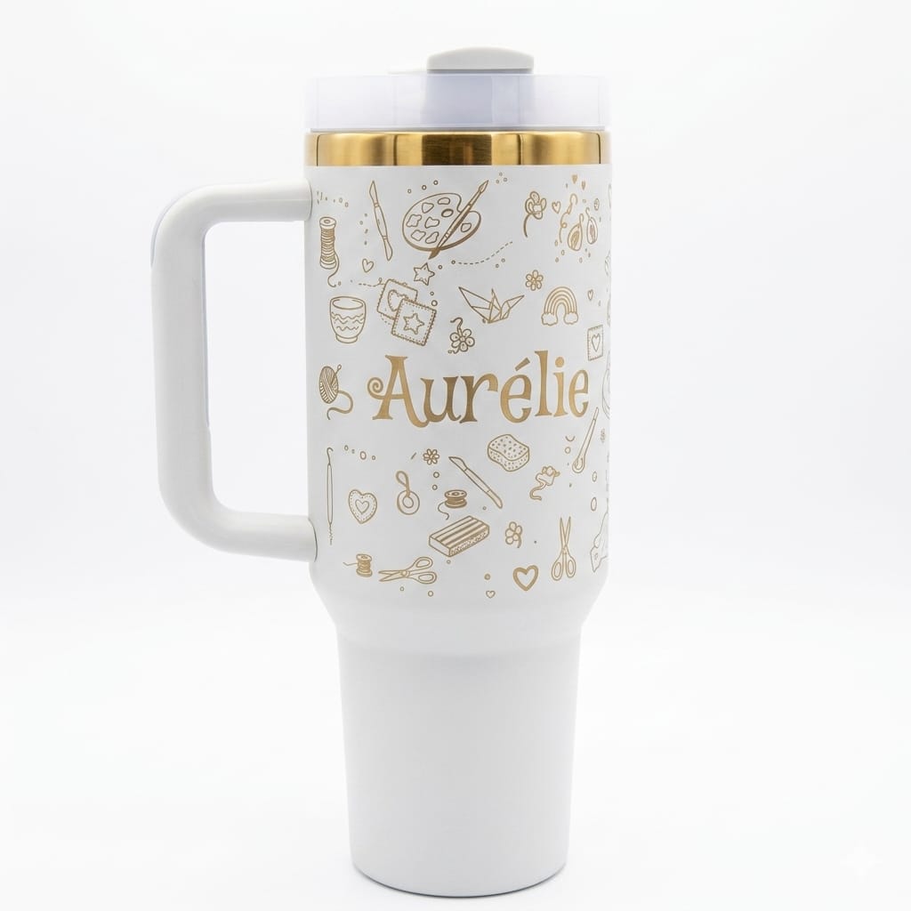 Tumbler gravé personnalisé - cadeau